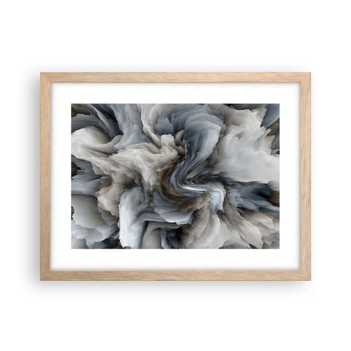 Een poster in een licht eiken lijst - Steen en bloem - 40x30 cm