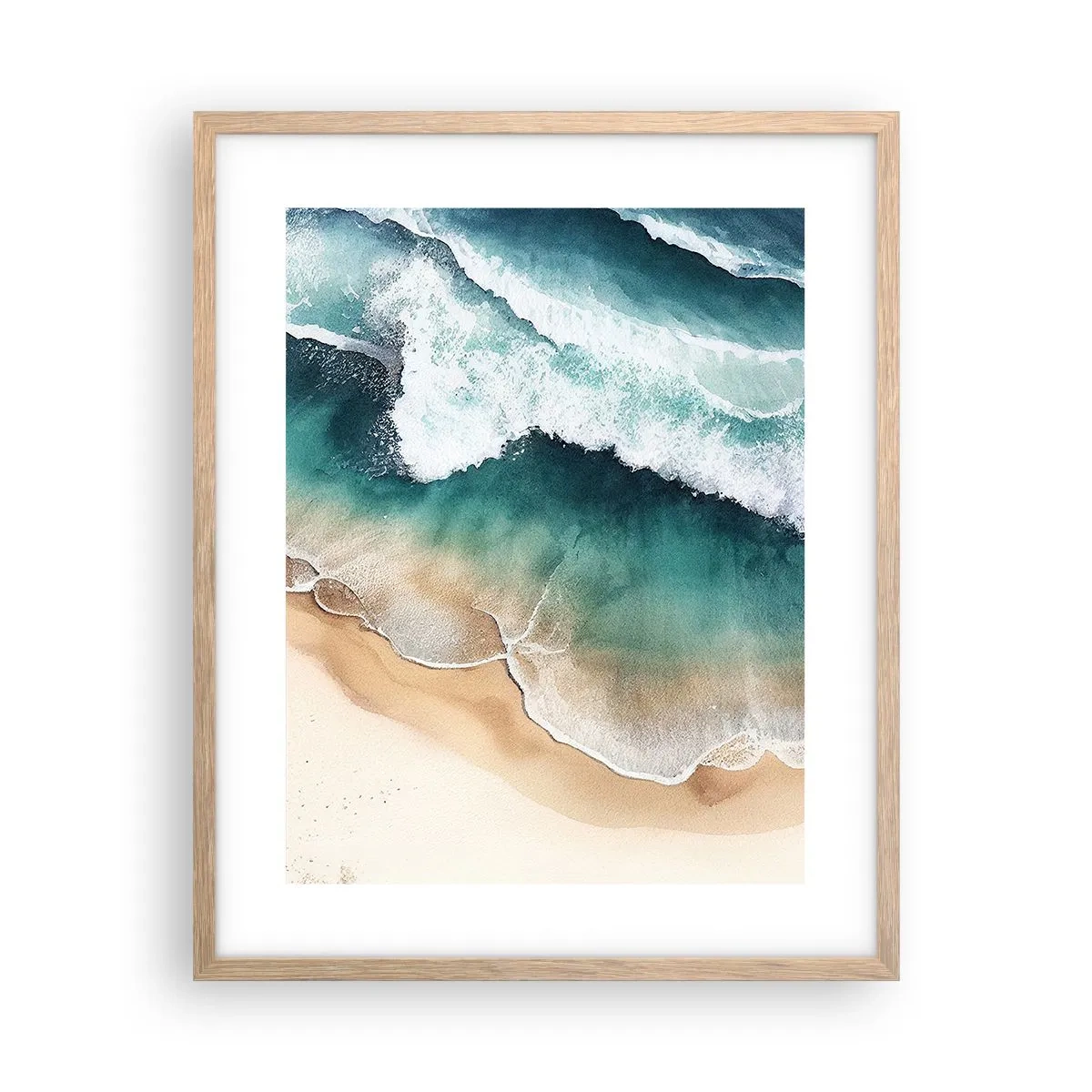 Een poster in een licht eiken lijst - De eeuwige ontmoeting - 40x50 cm