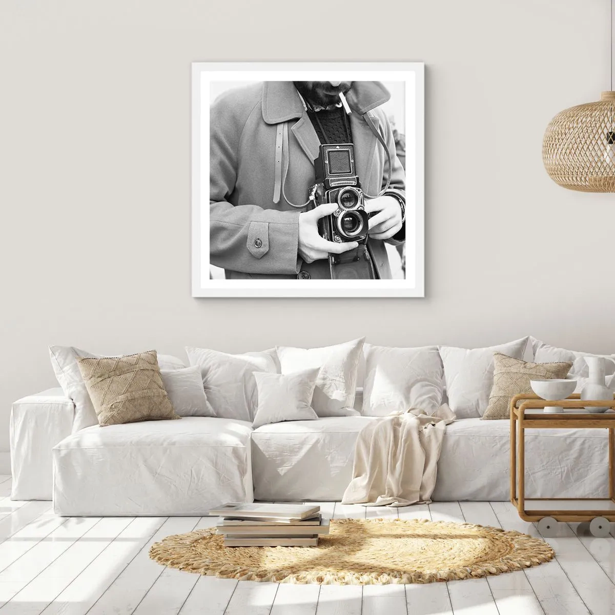 Poster in een witte lijst - Retro stijl - 50x50 cm