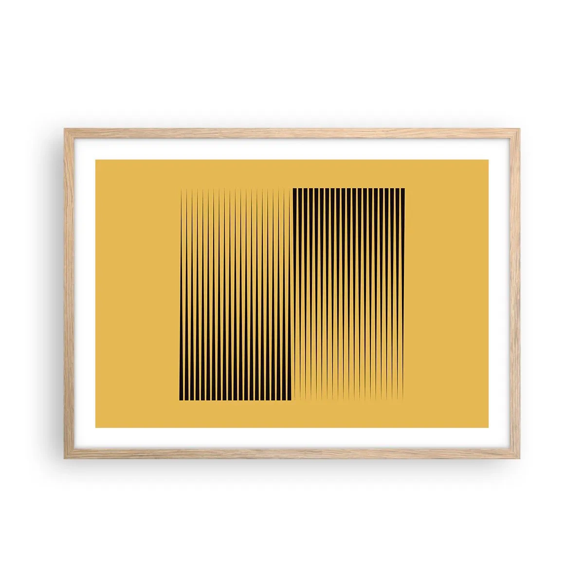 Een poster in een licht eiken lijst - Vierkant van tegenpolen - 70x50 cm