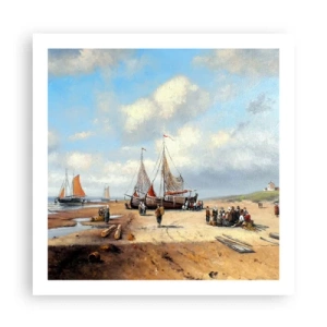 Poster - Na een geslaagde vangst - 60x60 cm