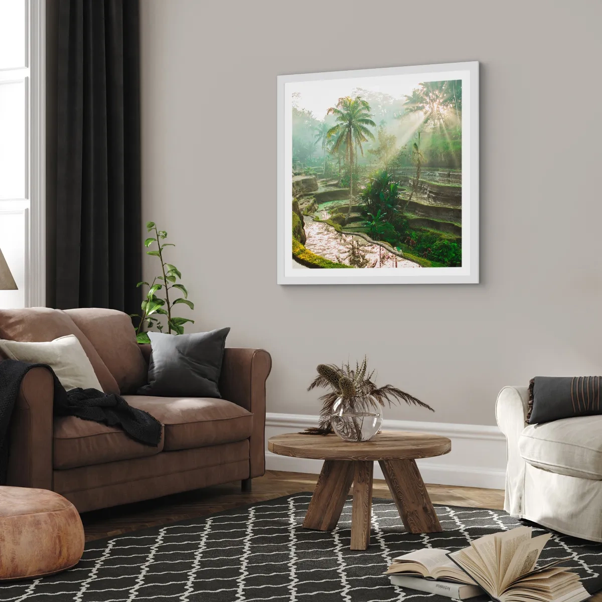 Poster in een witte lijst - Opgroeien in de zon - 50x50 cm