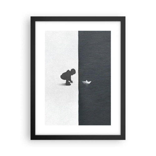 Poster in een zwarte lijst - Geweldige expeditie - 30x40 cm