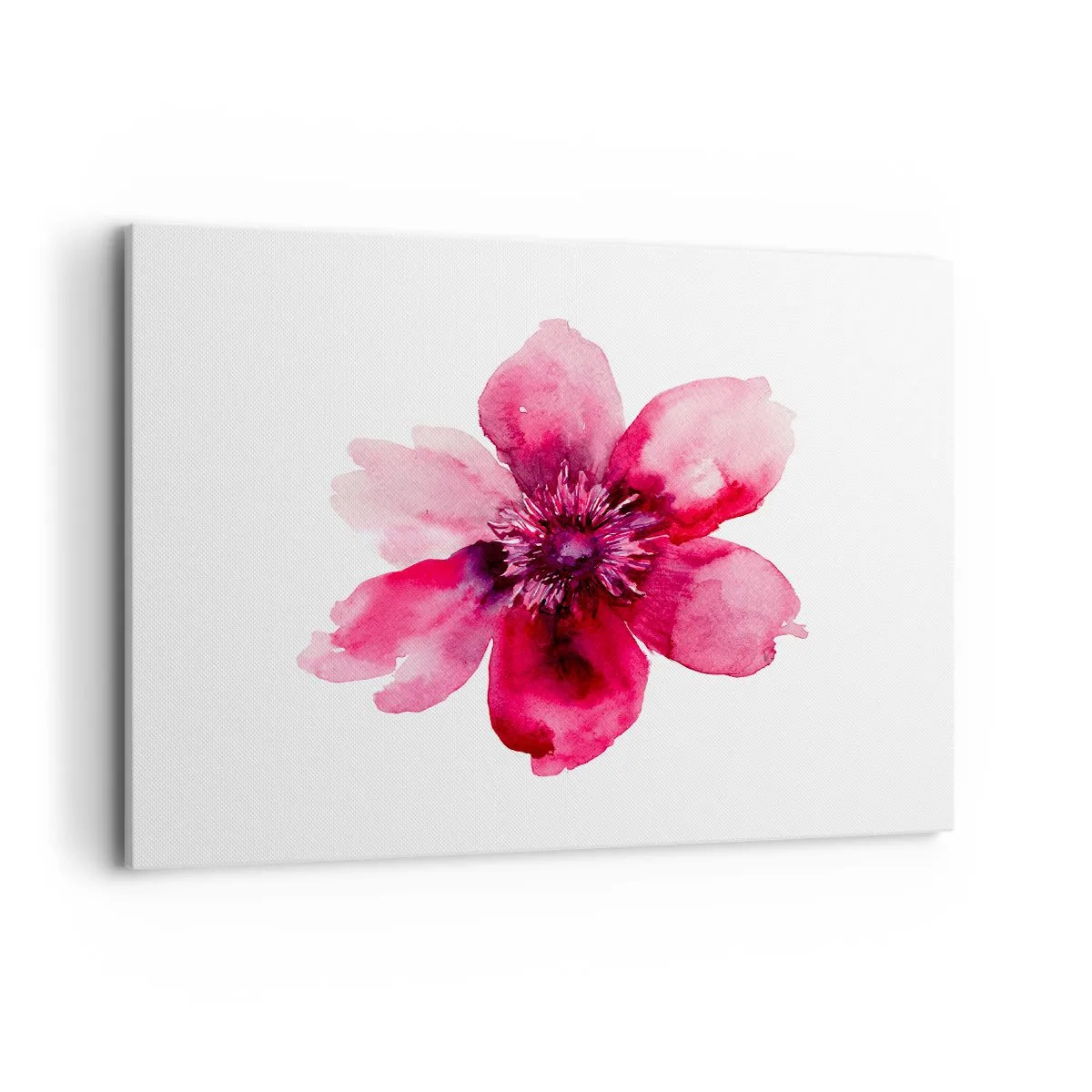 Schilderen op canvas - Een karmijnrode geurende kus - 100x70 cm