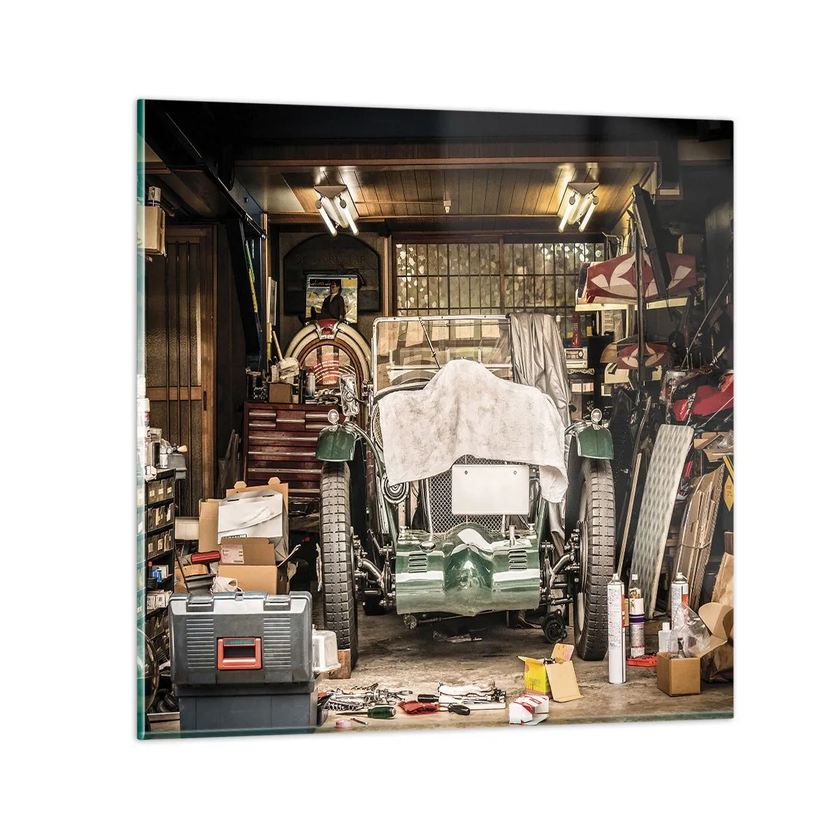 Schilderen op glas - Terug naar het verleden - 30x30 cm