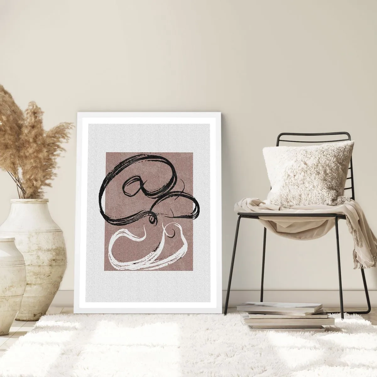 Poster in een witte lijst - Compositie – de zoektocht naar volheid - 30x40 cm