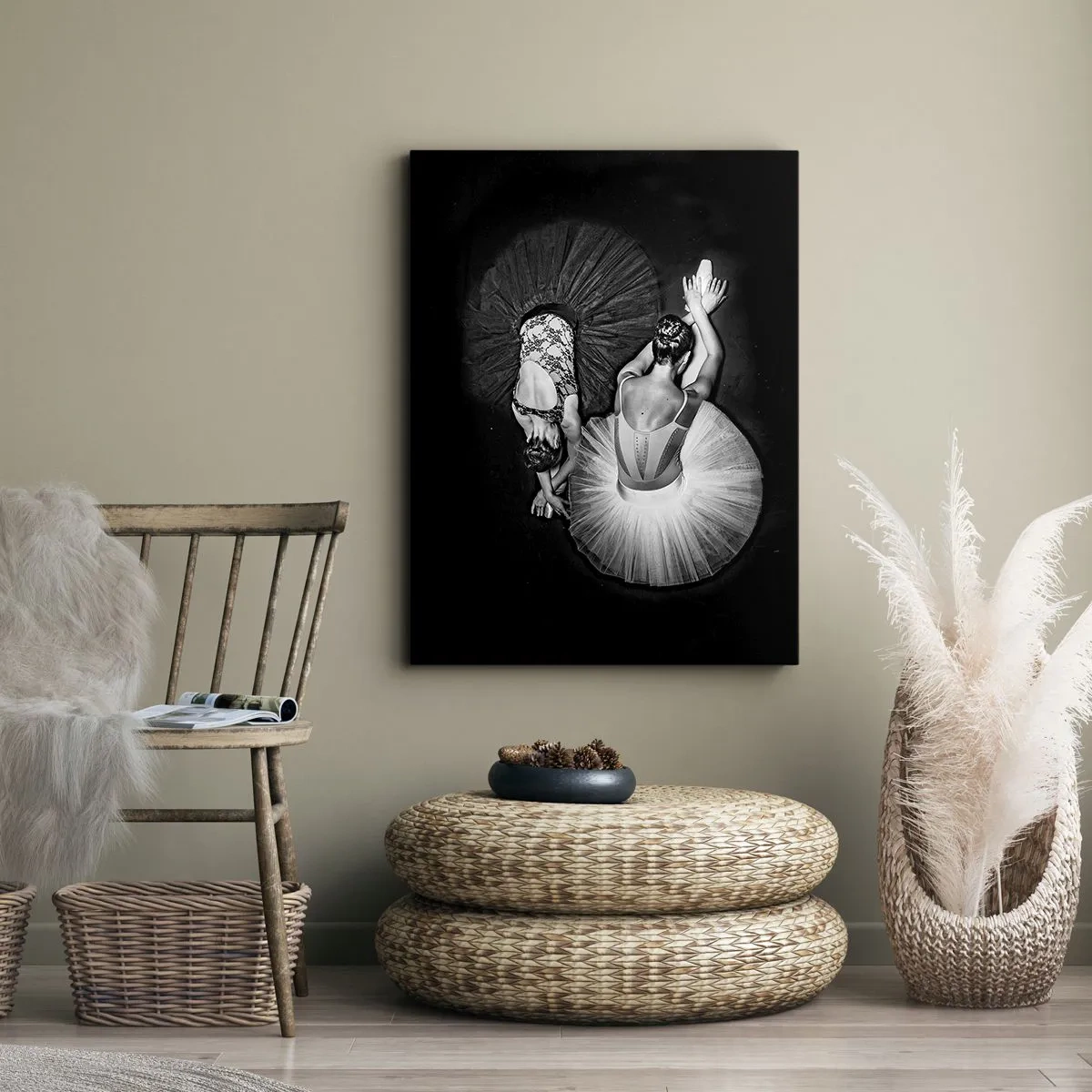 Schilderen op canvas - Jin en Jang - perfecte balans - 50x70 cm