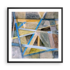 Poster in een zwarte lijst - Recht of diagonaal? - 60x60 cm