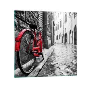 Schilderen op glas - Echte schoonheid verveelt niet - 30x30 cm