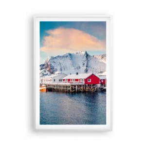 Poster in een witte lijst - Noordelijke retraite - 61x91 cm