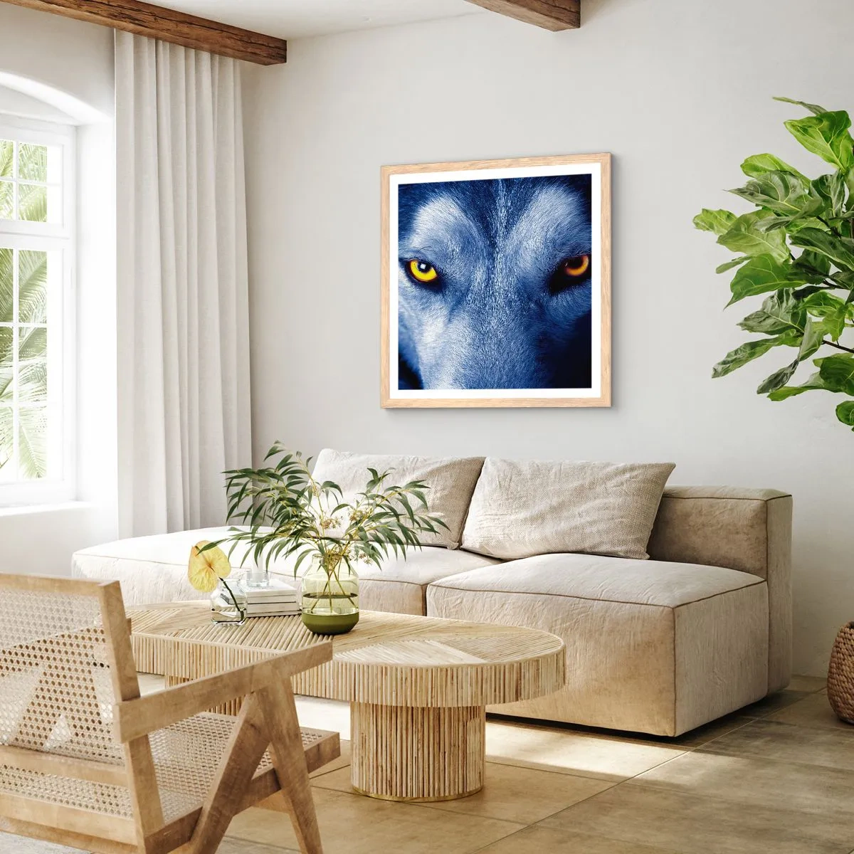 Een poster in een licht eiken lijst - Betoverende look - 50x50 cm
