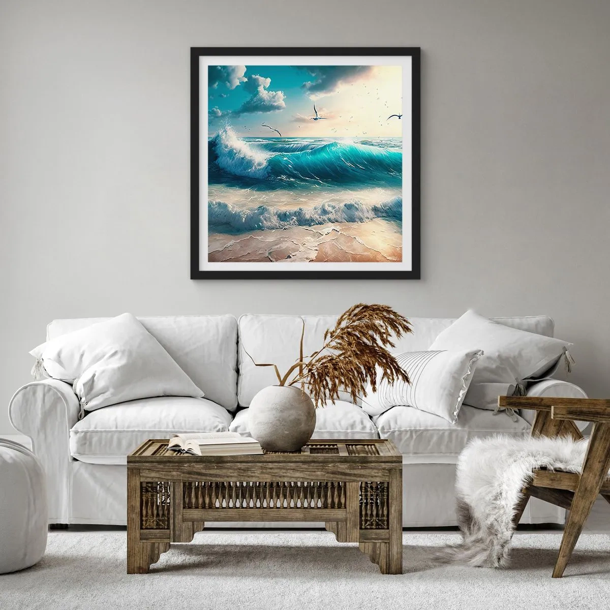 Poster in een zwarte lijst - Ritselt alleen voor jou - 60x60 cm