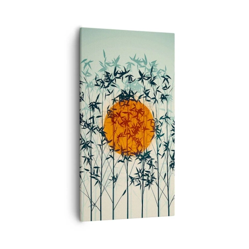 Schilderen op canvas - Japanse zon - 55x100 cm