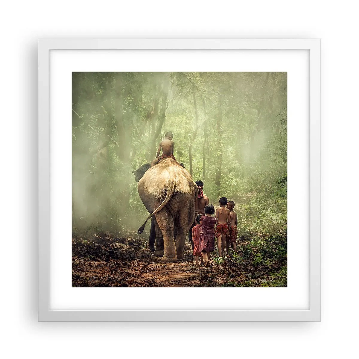Poster in een witte lijst - Nieuw Jungle Boek - 40x40 cm