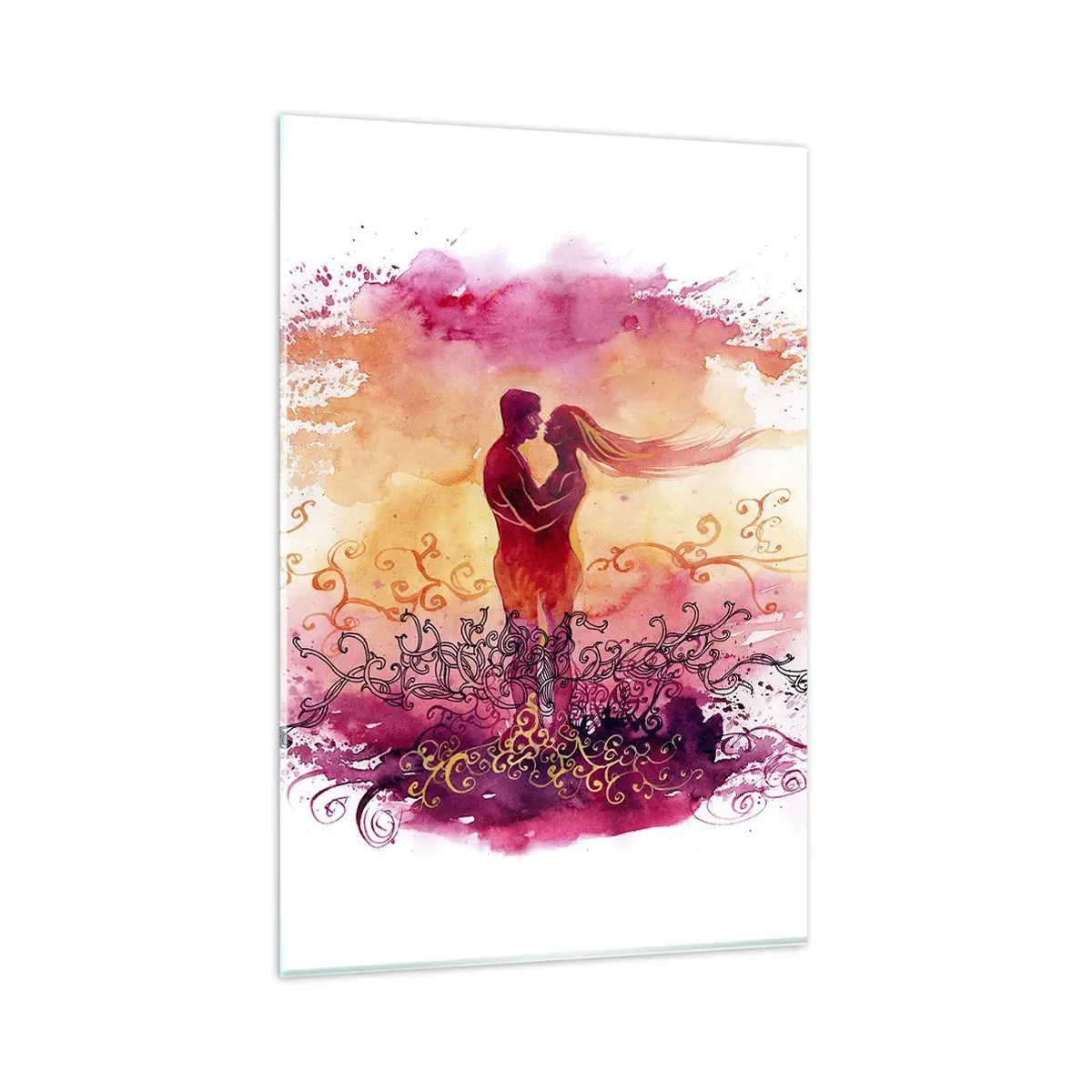 Schilderen op glas - Een hart! Ik heb zo weinig nodig... - 80x120 cm