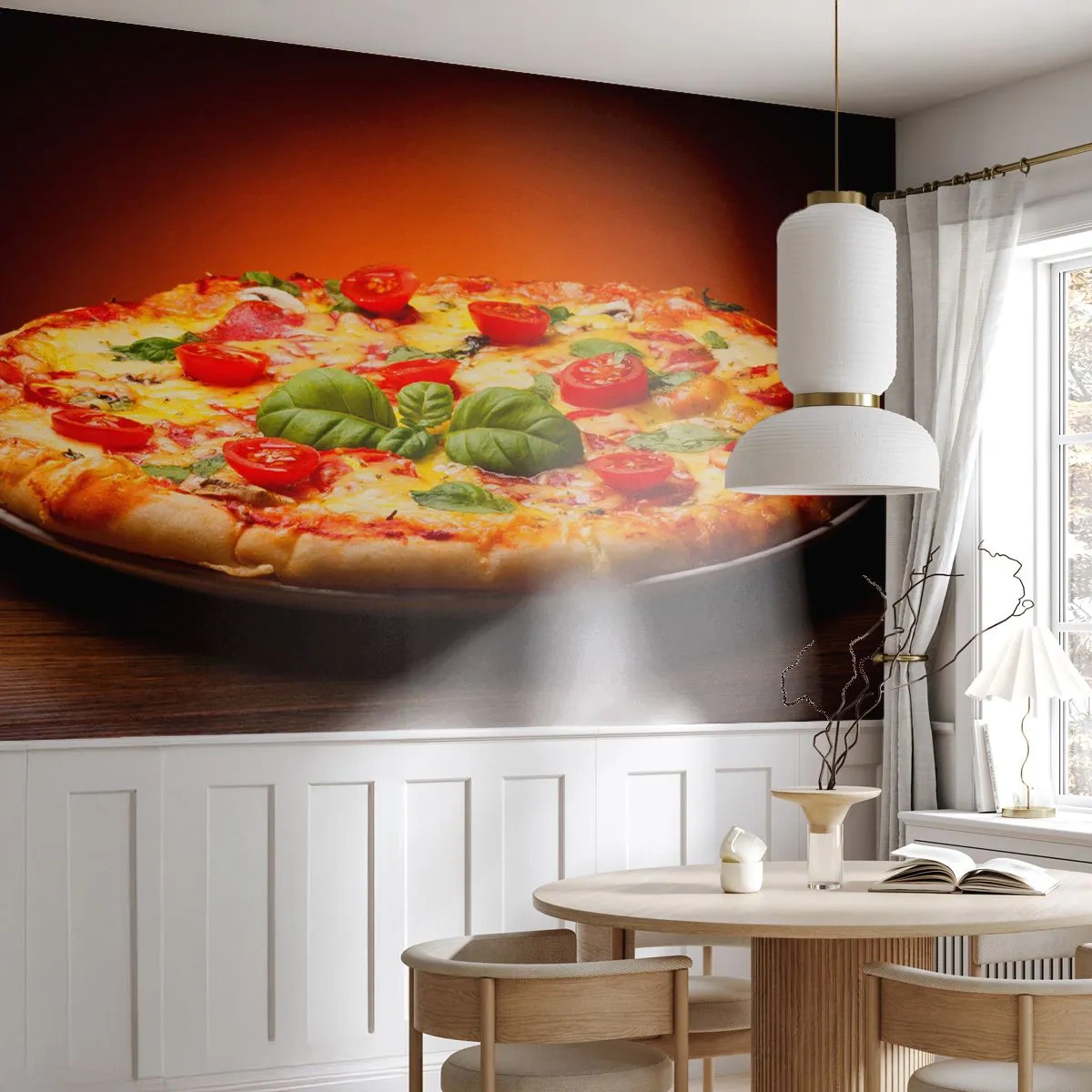 Fotobehang op maat Premium Canvas - Mama Mia! - Gastronomie, Pizza, Italië