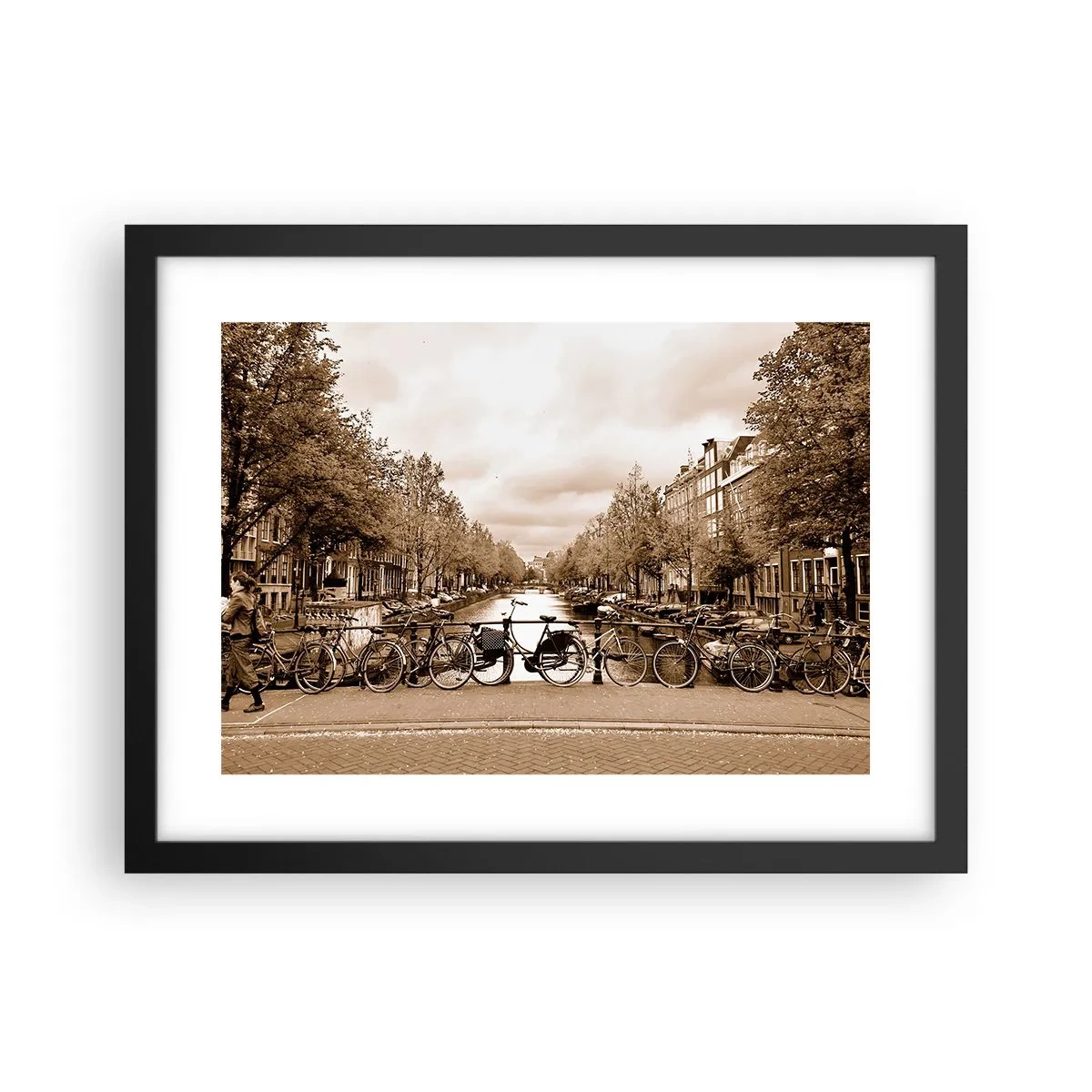 Poster in een zwarte lijst - Hollandse sfeer - 40x30 cm