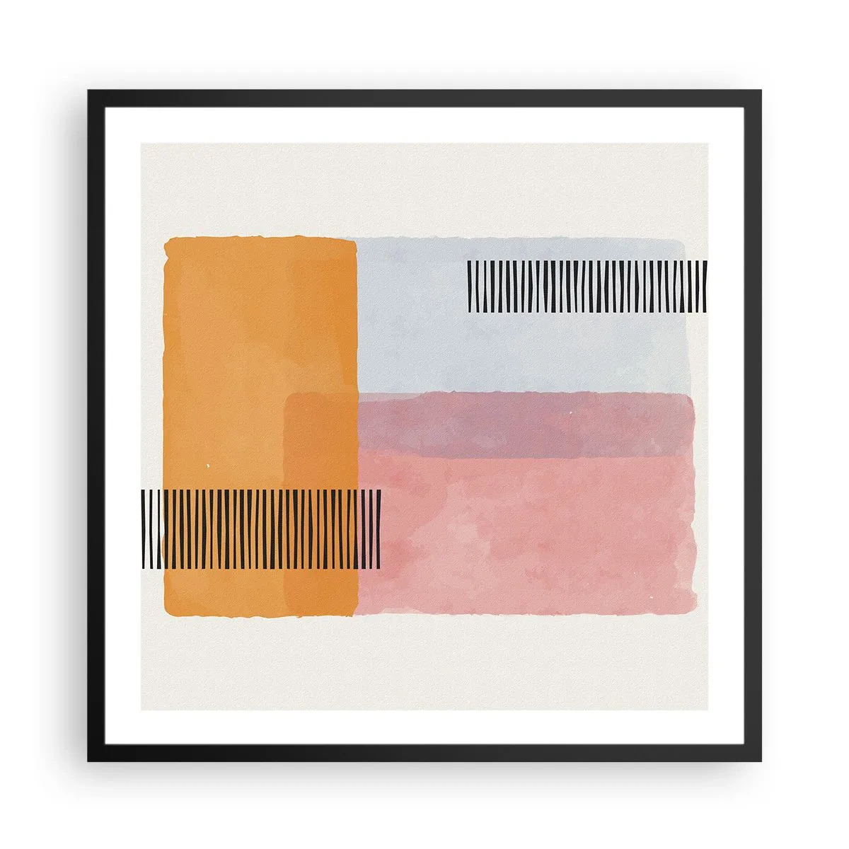 Poster in een zwarte lijst - Van hoek tot hoek - 60x60 cm