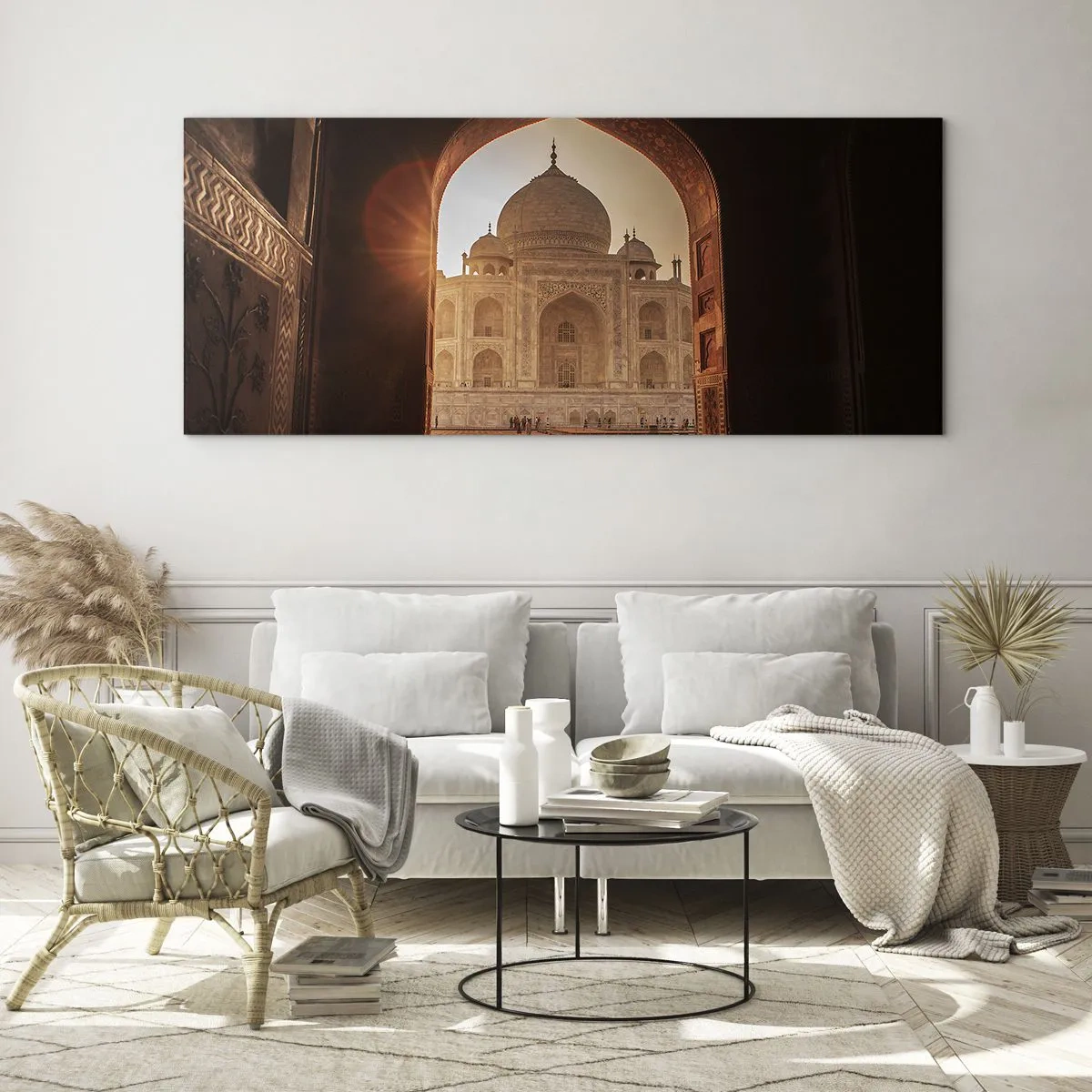 Schilderen op glas - Een monument voor onaardse liefde - 100x40 cm