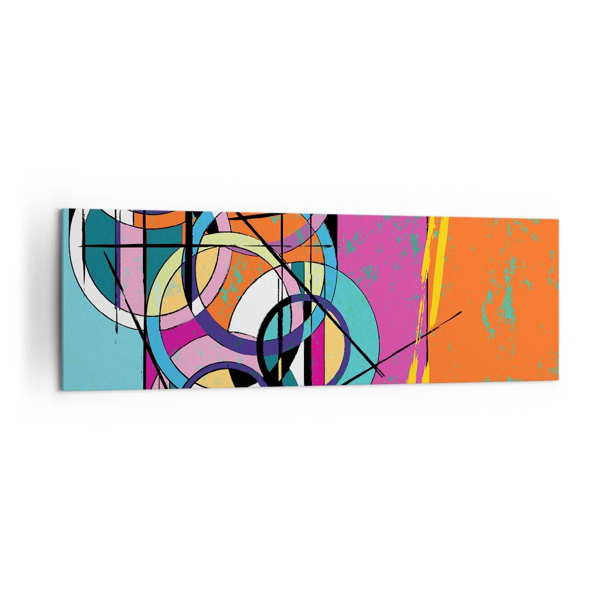 Schilderen op canvas - Wiel voor wiel - 160x50 cm