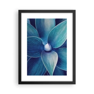 Poster in een zwarte lijst - Blauw uit de lucht - 30x40 cm