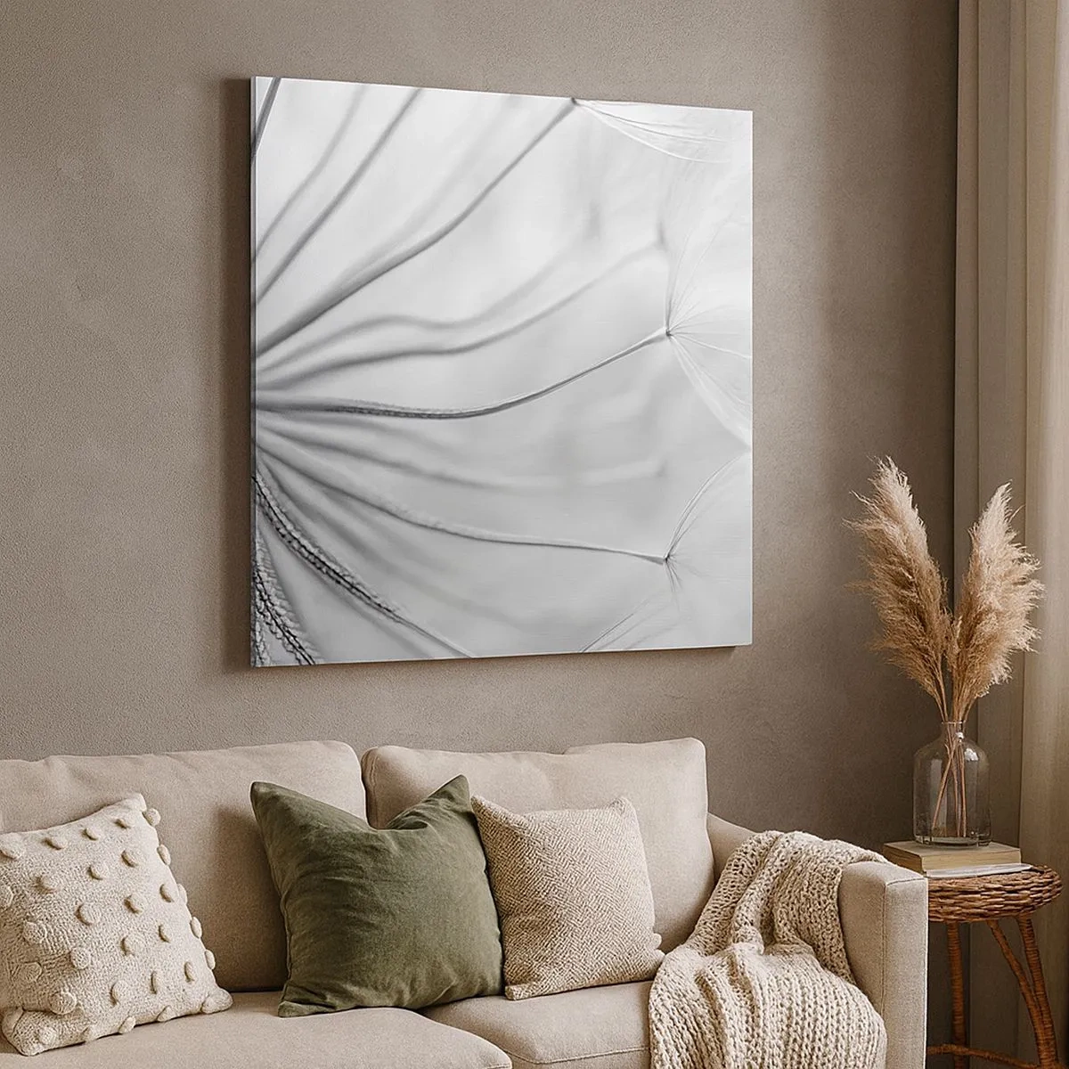 Schilderen op canvas - Paardebloemen, vliegers - 30x30 cm