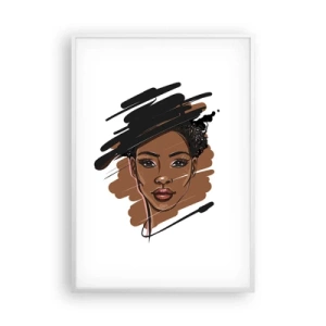 Poster in een witte lijst - Zoet als chocolade - 70x100 cm