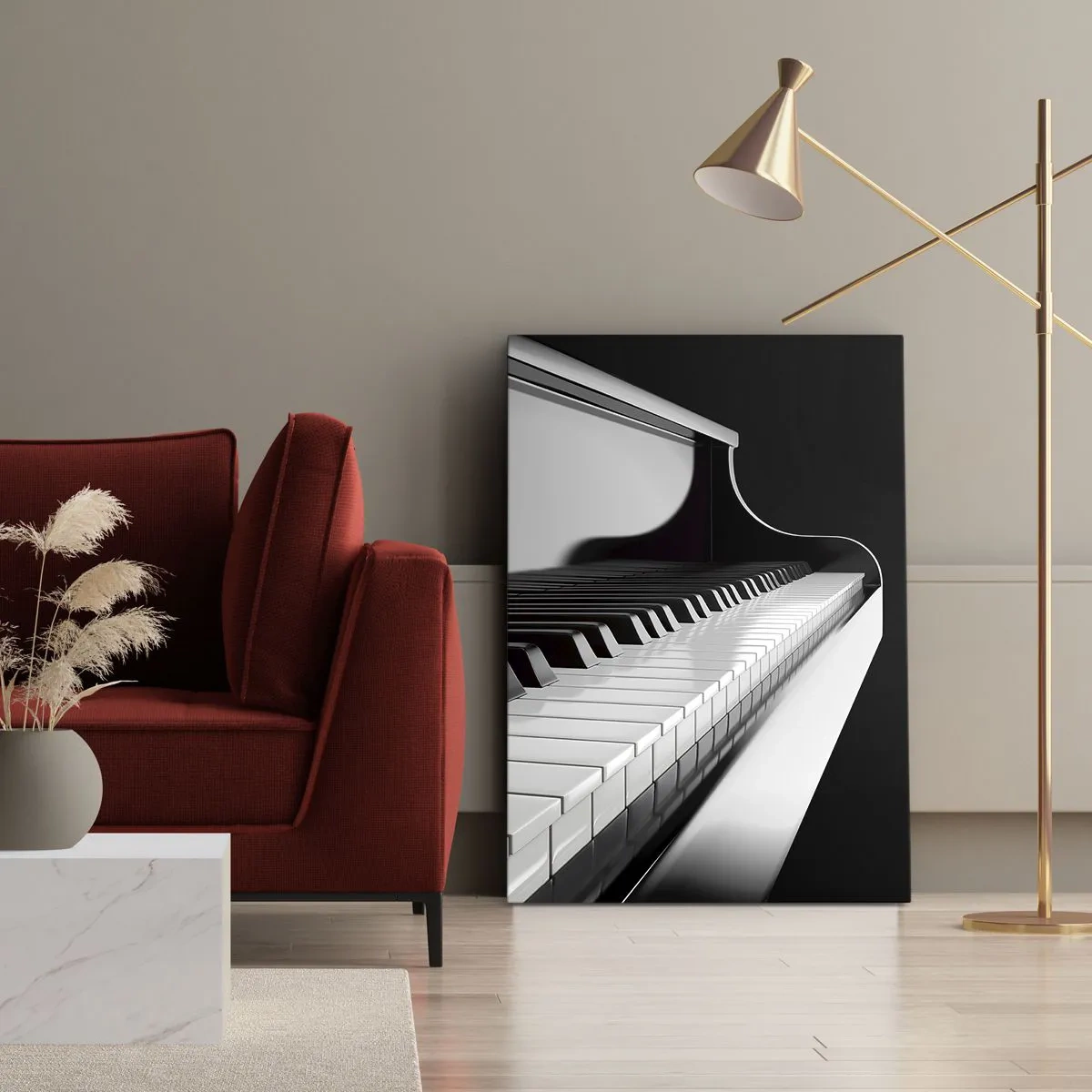 Schilderen op canvas - Harmonie van vormen en kleuren - 50x70 cm