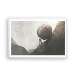 Poster in een witte lijst - Ik geloof tegen alle hoop in - 91x61 cm