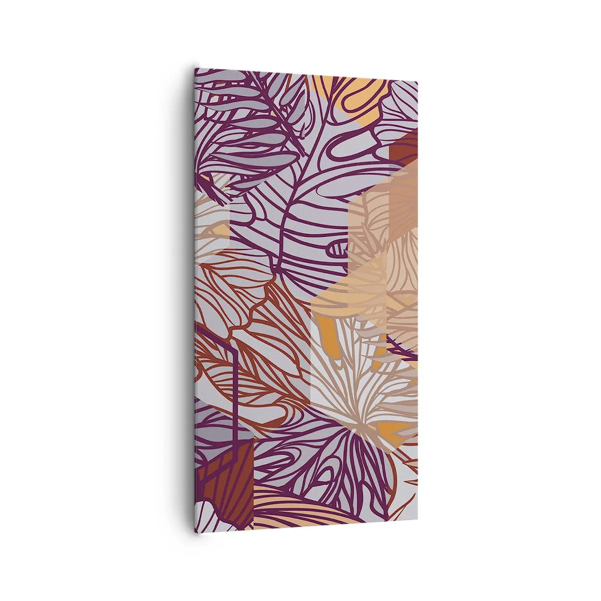 Schilderen op canvas - Onmogelijke relatie tussen geometrie en natuur - 65x120 cm