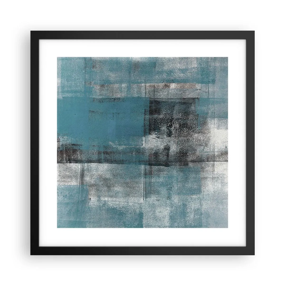 Poster in een zwarte lijst - Water en lucht - 40x40 cm