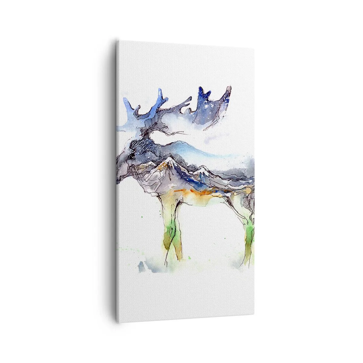 Schilderen op canvas - De held van een winters verhaal - 55x100 cm