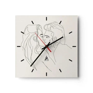 Wandklok - Klok - Verstrikt in gevoel - 30x30 cm