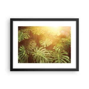 Poster in een zwarte lijst - In het groen treden... - 40x30 cm