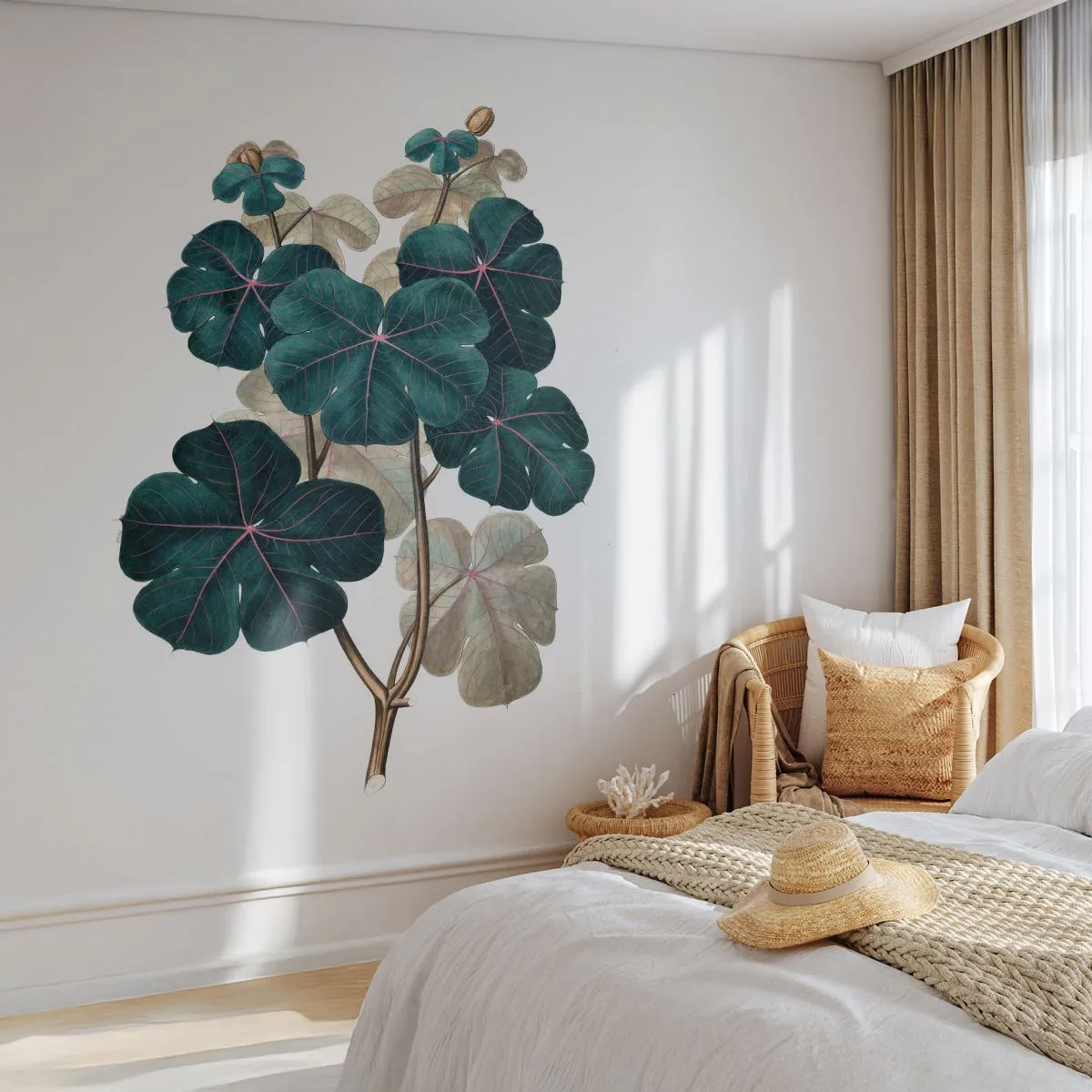 Fotobehang Premium Sand - Uit het oude herbarium - Plant, Bladeren, Plantkunde - 100x70 cm