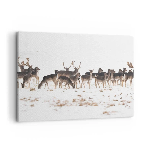 Schilderen op canvas - De kerst komt eraan? - 100x70 cm
