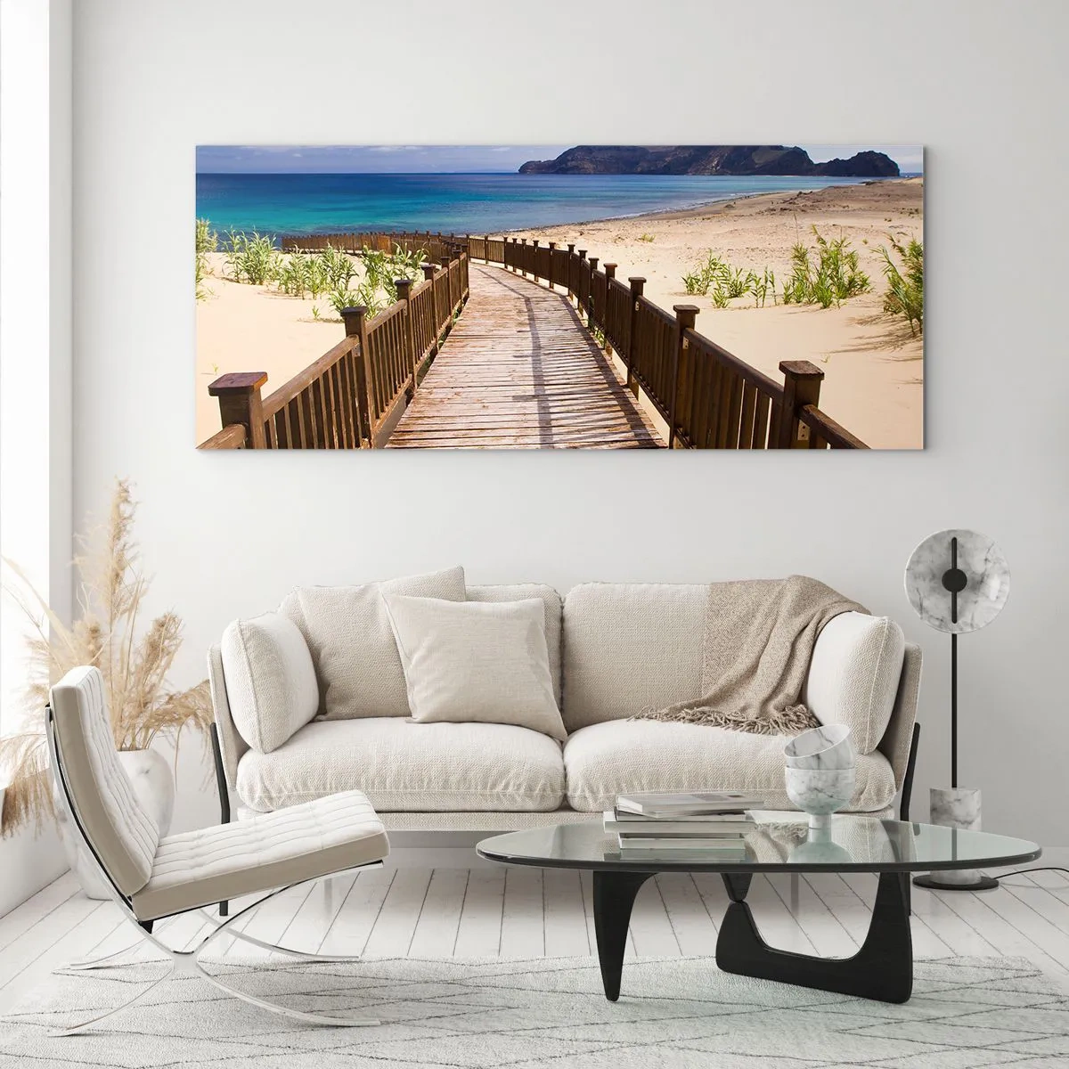Schilderen op glas - Neem me mee naar de gelukkige eilanden - 100x40 cm