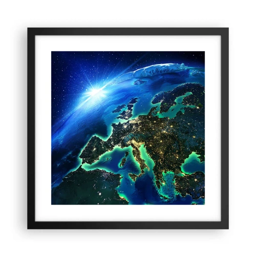 Poster in een zwarte lijst - Sprankelend Europa - 40x40 cm