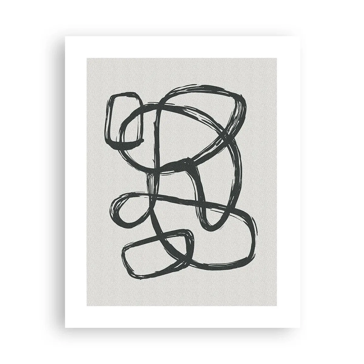 Poster - Lusvormige abstractie - 40x50 cm