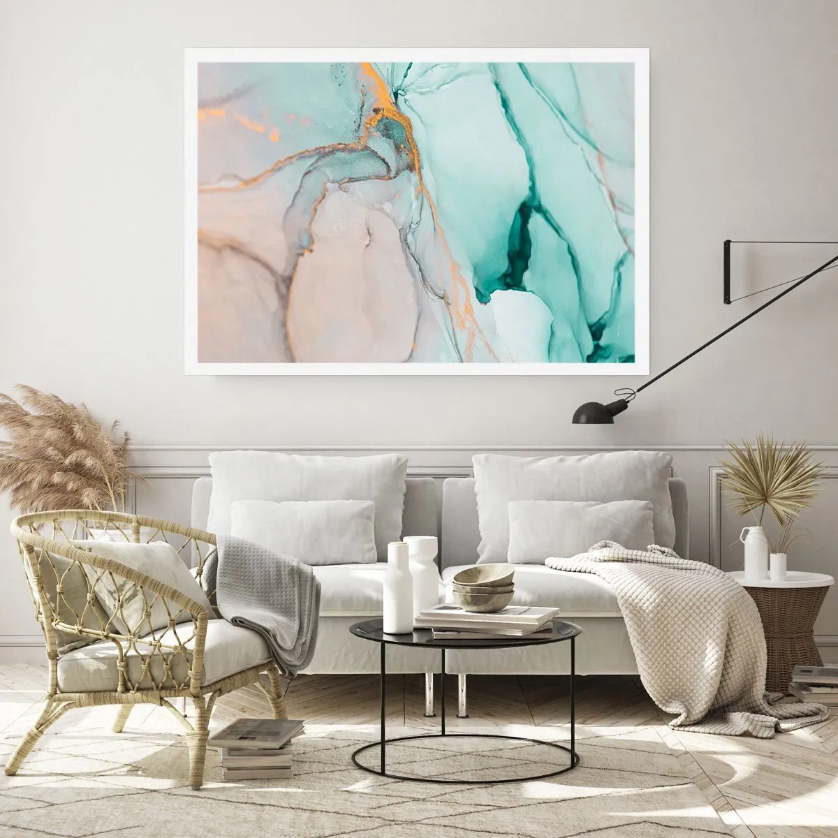 Poster - Een dans van vormen en kleuren - 100x70 cm