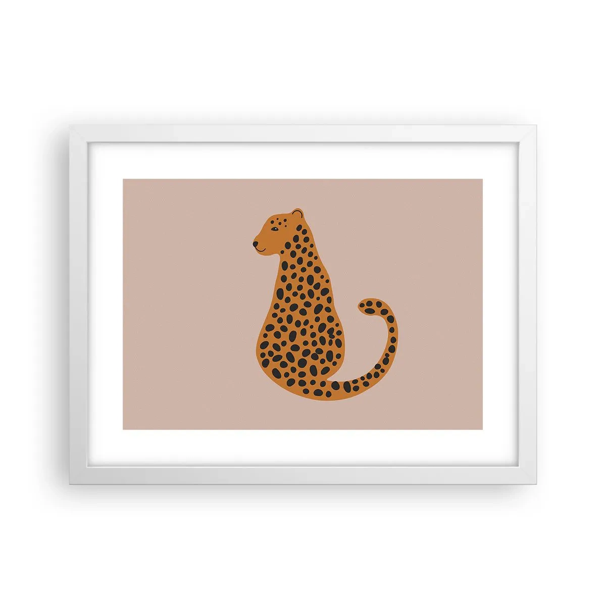 Poster in een witte lijst - Luipaardprint is een modieus print - 40x30 cm