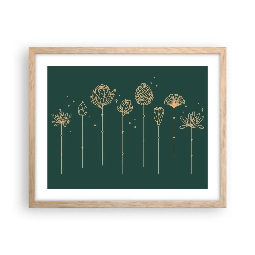 Een poster in een licht eiken lijst - Kruidenfamiie / Familie Ziółkowsi ?? - 50x40 cm