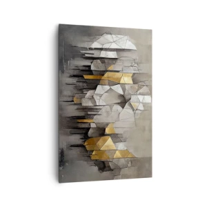 Schilderen op canvas - Compositie van ijs en licht - 80x120 cm