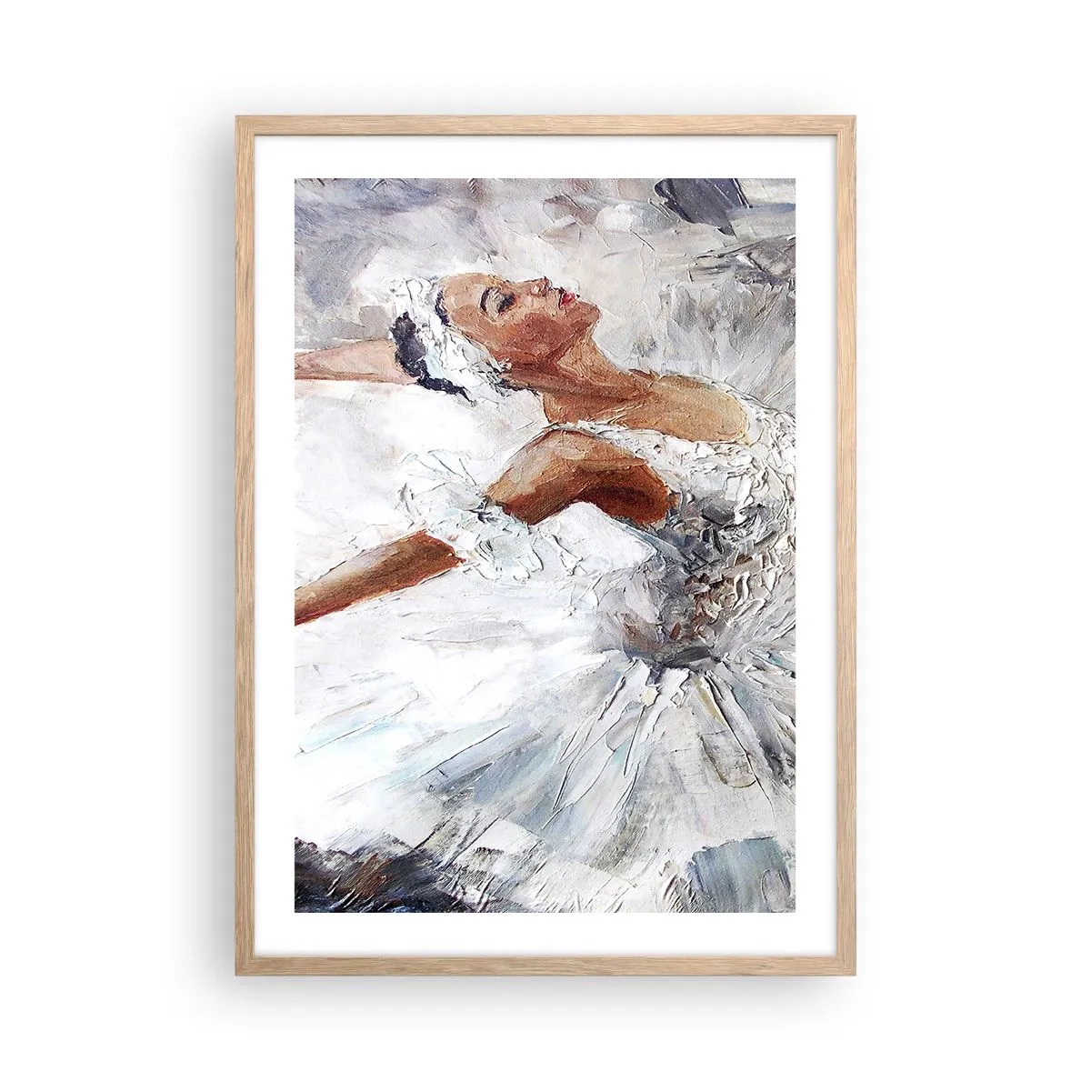 Een poster in een licht eiken lijst - Delicaat en licht als tule - 50x70 cm