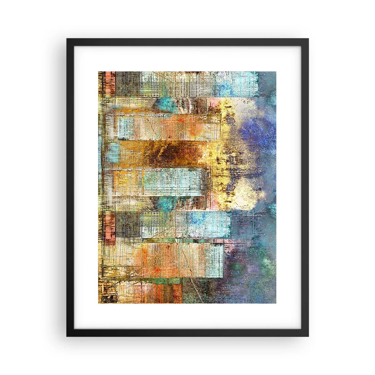 Poster in een zwarte lijst - Een zonnige metropool - 40x50 cm