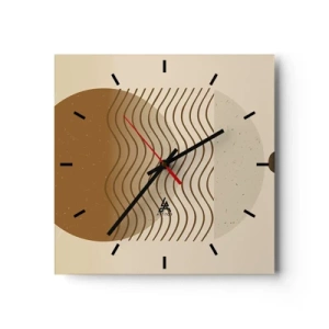 Wandklok - Klok - Over de oorsprong van geometrische figuren - 30x30 cm