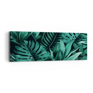 Schilderen op canvas - De diepte van tropisch groen - 90x30 cm