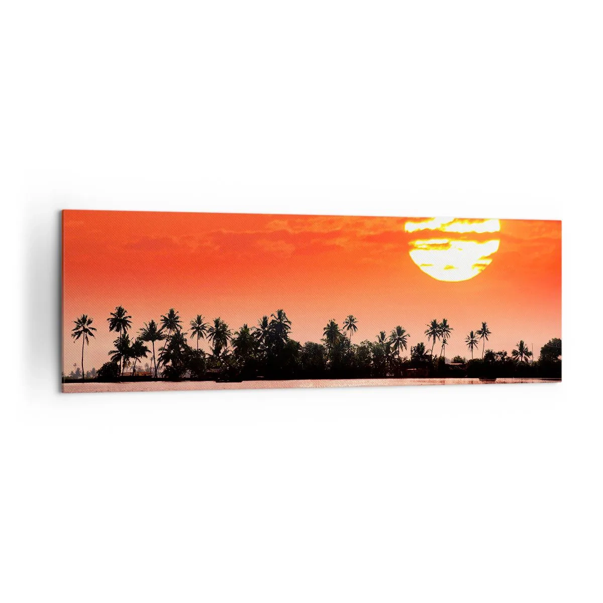 Schilderen op canvas - De rust van de tropen bij zonsondergang - 160x50 cm
