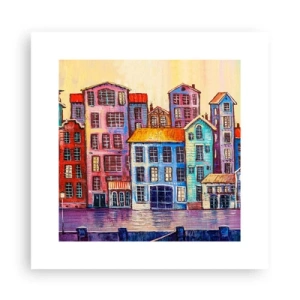 Poster - Een stad als uit een sprookje - 30x30 cm