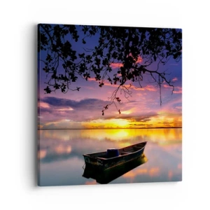 Schilderen op canvas - "Je lijkt midden in de lucht te hangen..." - 40x40 cm